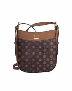 Gionni Handbags Estella Monogram Crossbody Bag Tan