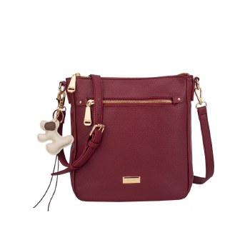 Hampton Handbags Fern Crossbody Bag Red