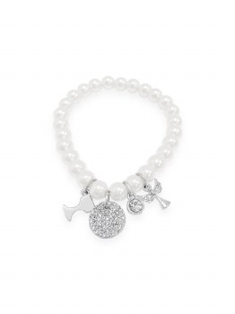 Absolute Jewellery Kids Pearl Bracelet with Charms HCB304
