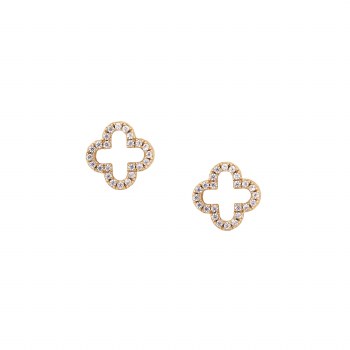 Tipperary Crystal Fleur CZ Stud Earring