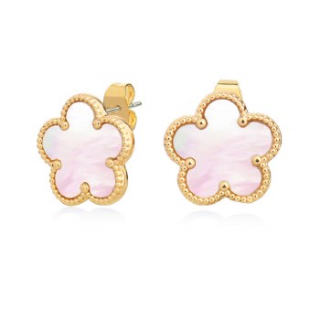 Tipperary Crystal Fleur Gold Earrings