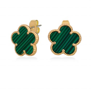 Tipperary Crystal Tipperary Crystal Fleur Gold Green Earrings