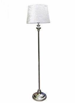 Grange Living Floor Lamp Silver &amp; Glass