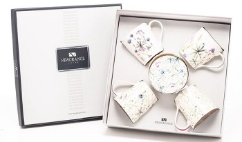 Newgrange Living Floral Mug &amp; Coaster Set of 4
