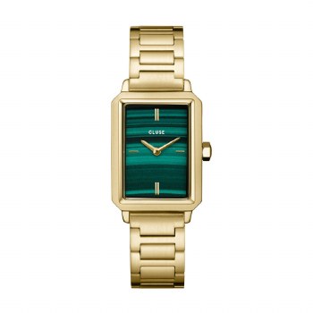 Cluse Watch Fluette Steel Green, Gold Colour