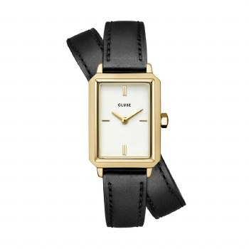 Cluse Watches Fluette Watch Double Leather Black &amp; Gold