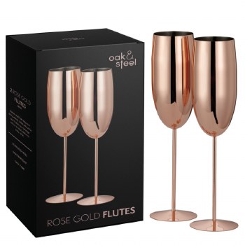 Oak &amp; Steel Flutes Rose Gold Set of 2