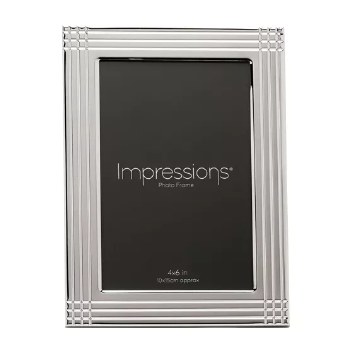 Frame Border Stripe Silver 4*6"