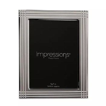Frame Border Stripe Silver 5*7"