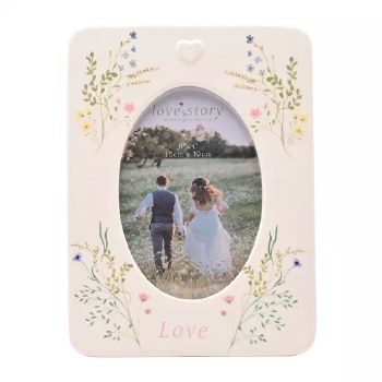 Love Story Frame Ceramic Floral 4*6" Love Story