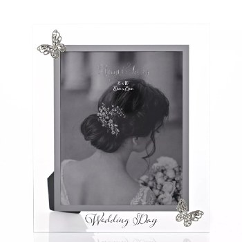 Always &amp; Forever Frame Glass 3D ButterFly 8*10"