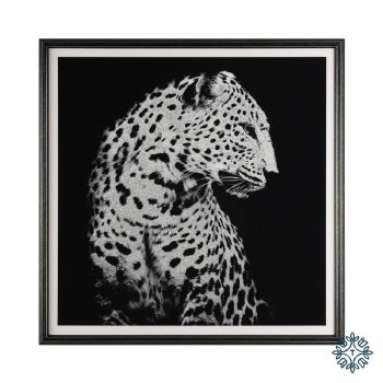 Tara Lane Framed Glitter Print Leopard