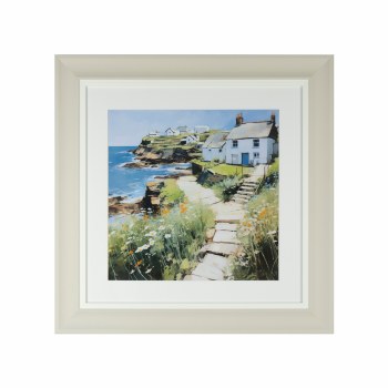 Tara Lane Framed Print Seaside Cott 60cm