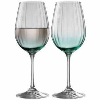 Galway Crystal Erne Wine Aqua Pair