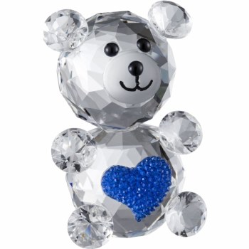 Galway Crystal Love Bear Blue