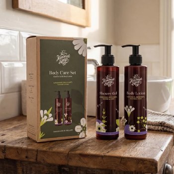 The Handmade Soap Company Gift Set Hand Wash &amp; Lotion Lavender, Rosemary, Thyme &amp; Mint