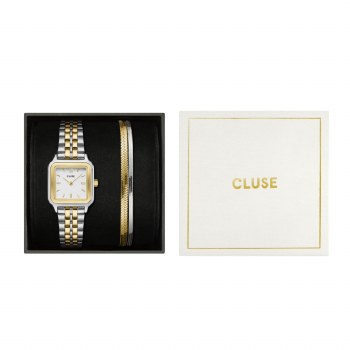 Cluse Watch Gift Box Gracieuse Petite Bicolour &amp; Double Snake Bracelet