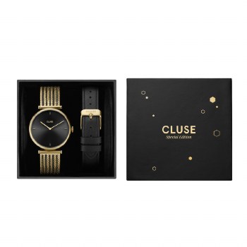 Cluse Watch Gift Box Triomphe Mesh Gold &amp; Black