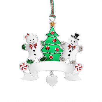 Newbridge Silverware Gingerbread Couple Christmas Tree Decoration