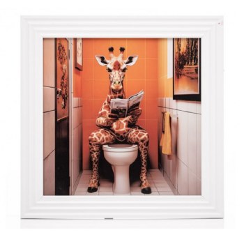 Grange Living Giraffe in Bathroom 40*40cm