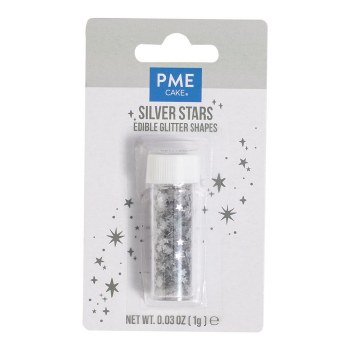 Sprinkles Glitter Shapes - Silver Stars