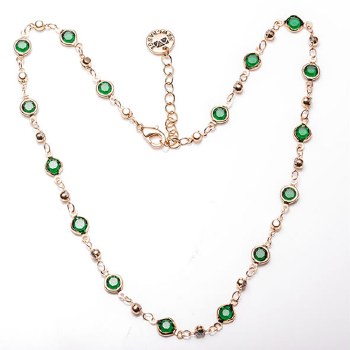Newgrange Living Jewellery Gold Emerald Diamond Pendant