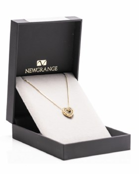 Newgrange Living Gold Heart Interwined Pendant