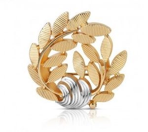 Newbridge Silverware Gold &amp; Silver Plated Leaf Brooch