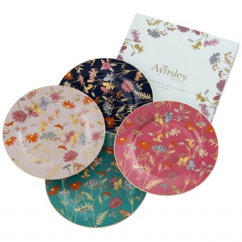 Aynsley Golden Meadow Teaplate Set of 4