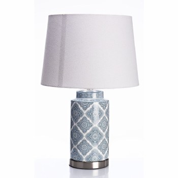 Grange Living Blue &amp; White Table Lamp