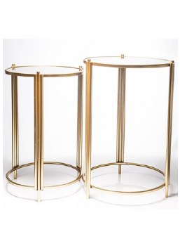 Grange Living Set of Two Gold Tables