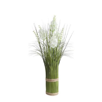Grass Floral Bundle White Lavender 45cm