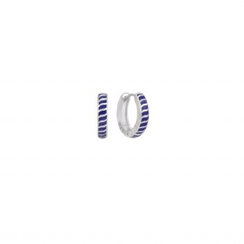 Tipperary Crystal Halo Eclipse Blue Earrings Silver