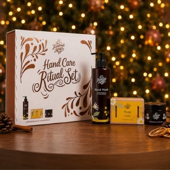 The Handmade Soap Company Hand Care Ritual Set Lemongrass &amp; Cedarwood Lotion and Handcream