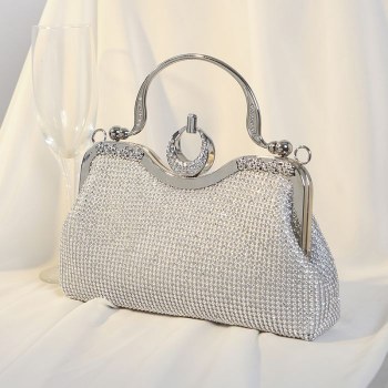Handbag Silver Clutch (21202)