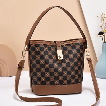 Gessy Handbag Lattice Coffee 311