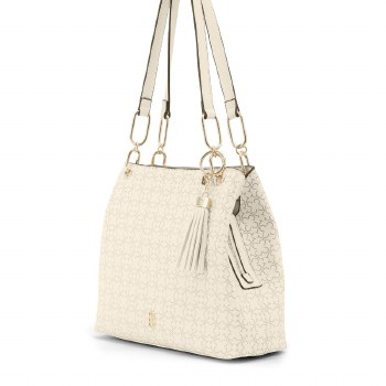 Tipperary Crystal Handbag Monogram Tote Bag Ivory