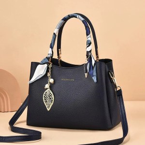 Gessy Handbag T7728 Navy with Scarf