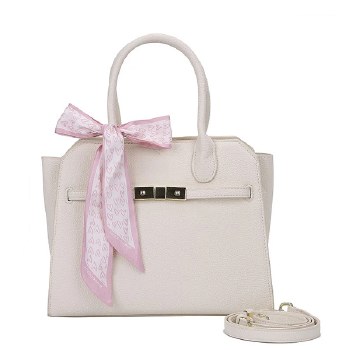 Gessy Handbag Tote with Scarf Beige 2095