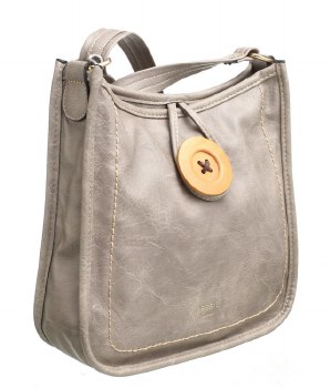 Bessie London Handbags Handbag with Button Grey