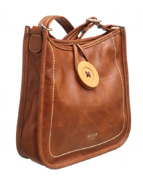 Bessie London Handbags Handbag with Button Tan