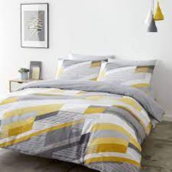 Harley Geo Grey/Ochre King Bed