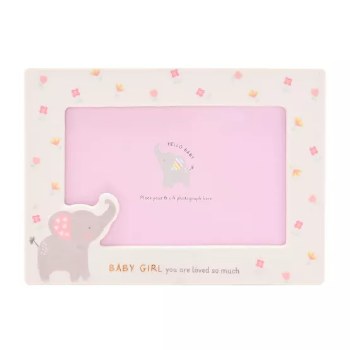 Hello Baby Ceramic Frame Girl