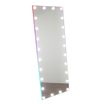 Hollywood LED Floor Mirror RGB Strip and Bulb