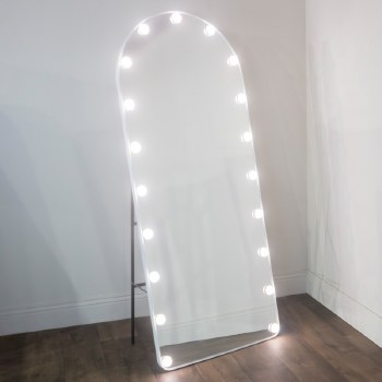 Tara Lane Hollywood Mirror White Bulb Arch