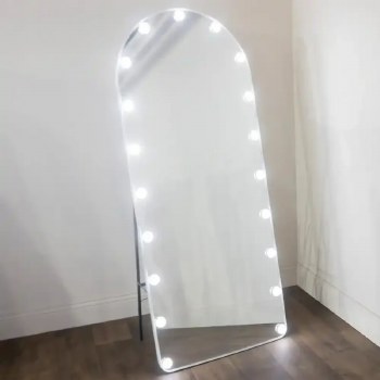 Tara Lane Hollywood Mirror White Bulbs Arch Large