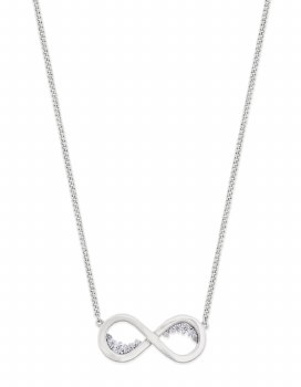 Tipperary Crystal Infinity Pendant Inside Pave Silver