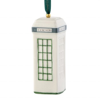 Belleek Irish Telefon Box Ornament