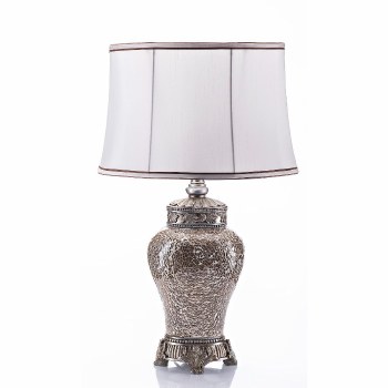 Grange Living Ivory Crackle Lamp Medium