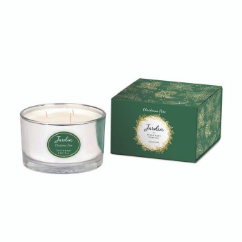 Tipperary Crystal Jardin Candle 3 Wick Christmas Pine